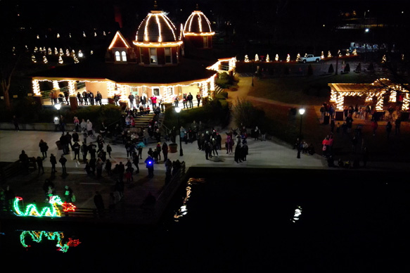 Caroling at the Pavilion with Lights